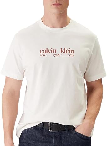 Calvin Klein SS 30S WHSL CK NYC GRAPHIC TEE T-shirt Erkek