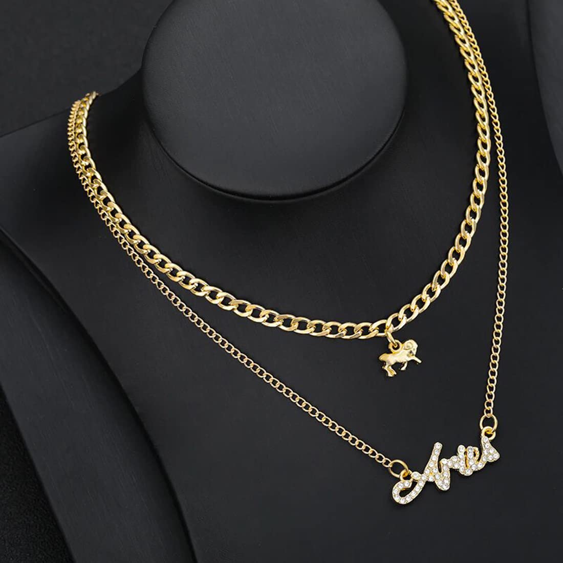 Aries Astrological Layered Necklace