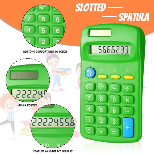 Calculadoras básicas Copkim de 24 piezas para estudiantes con doble potencia y 8 dígitos 3