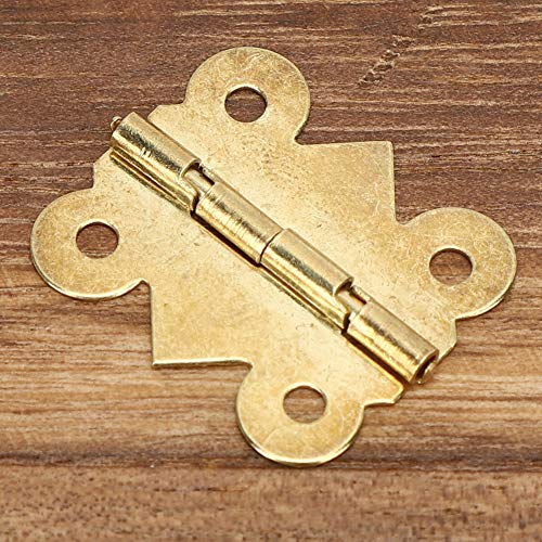 Fechadura de metal ferrolho decorativo, dobradiça de caixa de metal com design retro, 100 unidades p