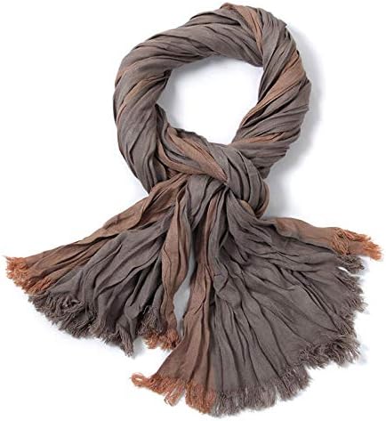 Sciarpa Uomo In Cotone E Lino - Design Color Block, Morbida E Calda, 190x80 Cm - Foto 3