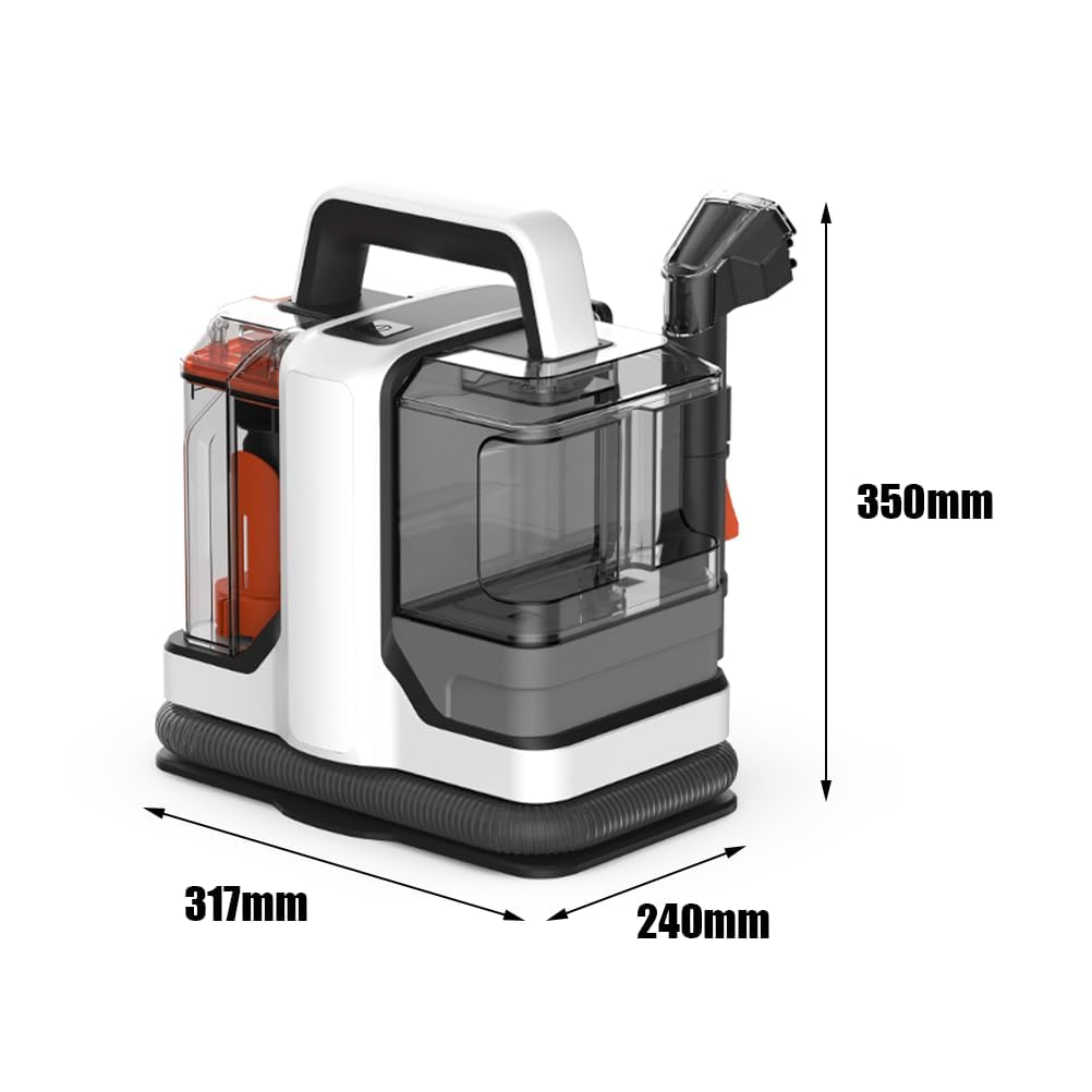 Pulitore portatile per moquette, 750 W, 15 kPa, con doppio serbatoio