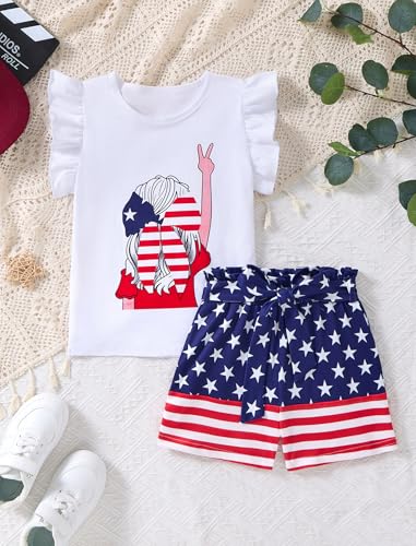 Image of Girls Summer Outfits Cute Sleeveless Top High Waisted Short Sets with Pockets Teen Girl Clothes Size 6-14 T