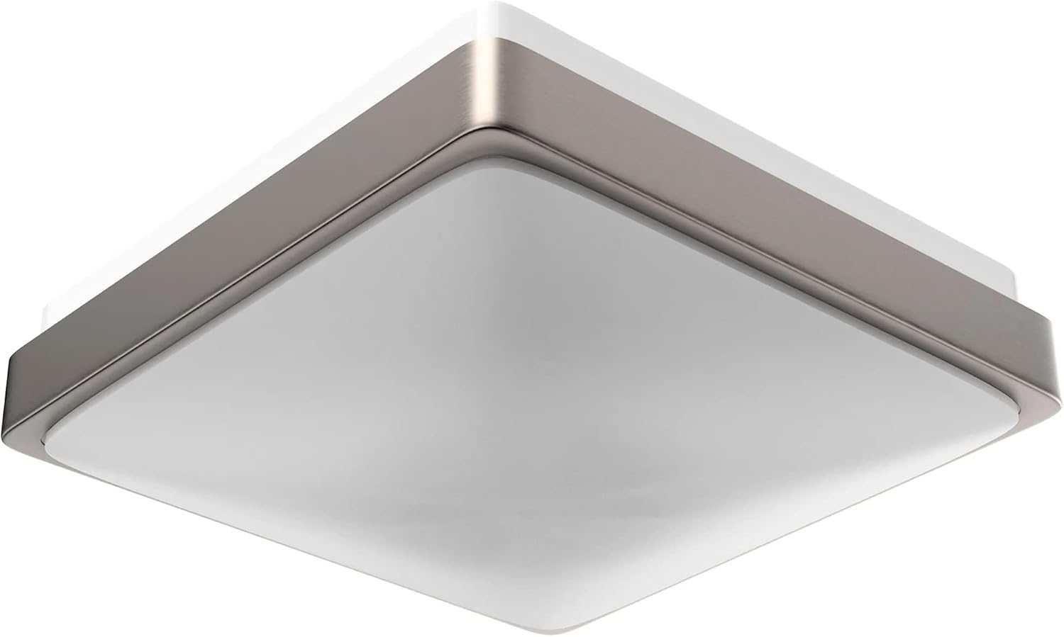LedMyplace 11 Inch 15W LED Ceiling Light, Dimmable Light Fixtures, Flush Mount Track, 4000K Cool White, 1050 Lumens, High CRI, Replacement of 55W, Brushed Nickel LED Downlight for Bedroom