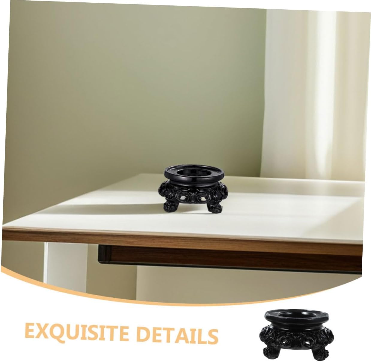 Resin Crystal Ball Stand Base 2pcs for Home Desktop Decor