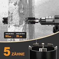 Bohrkrone 82mm,Nutzlänge 200mm für Mauerwerk,SDS Plus,SDS Max,Sechskant – Ansicht 4