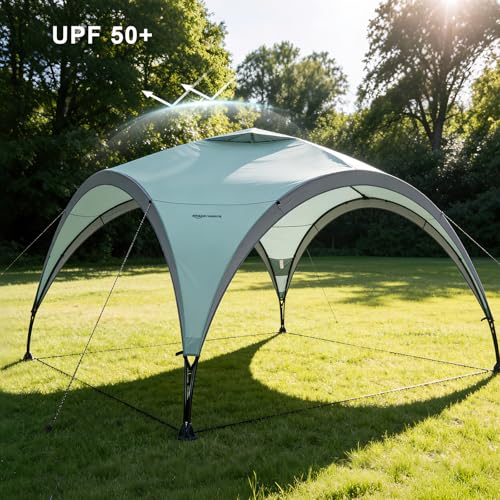 Amazon Basics Événementiel, Abri de Jardin, Abri de Plage, 3,65 x 3,65 m, Vert Clair