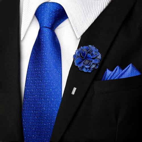 Image of DiBanGu Mens Zipper Tie Silk Pre-Tied Necktie with Gift Box