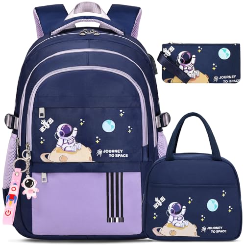 ACESAK Waterproof Lightweight Backpack for Girls with Lunch Bag