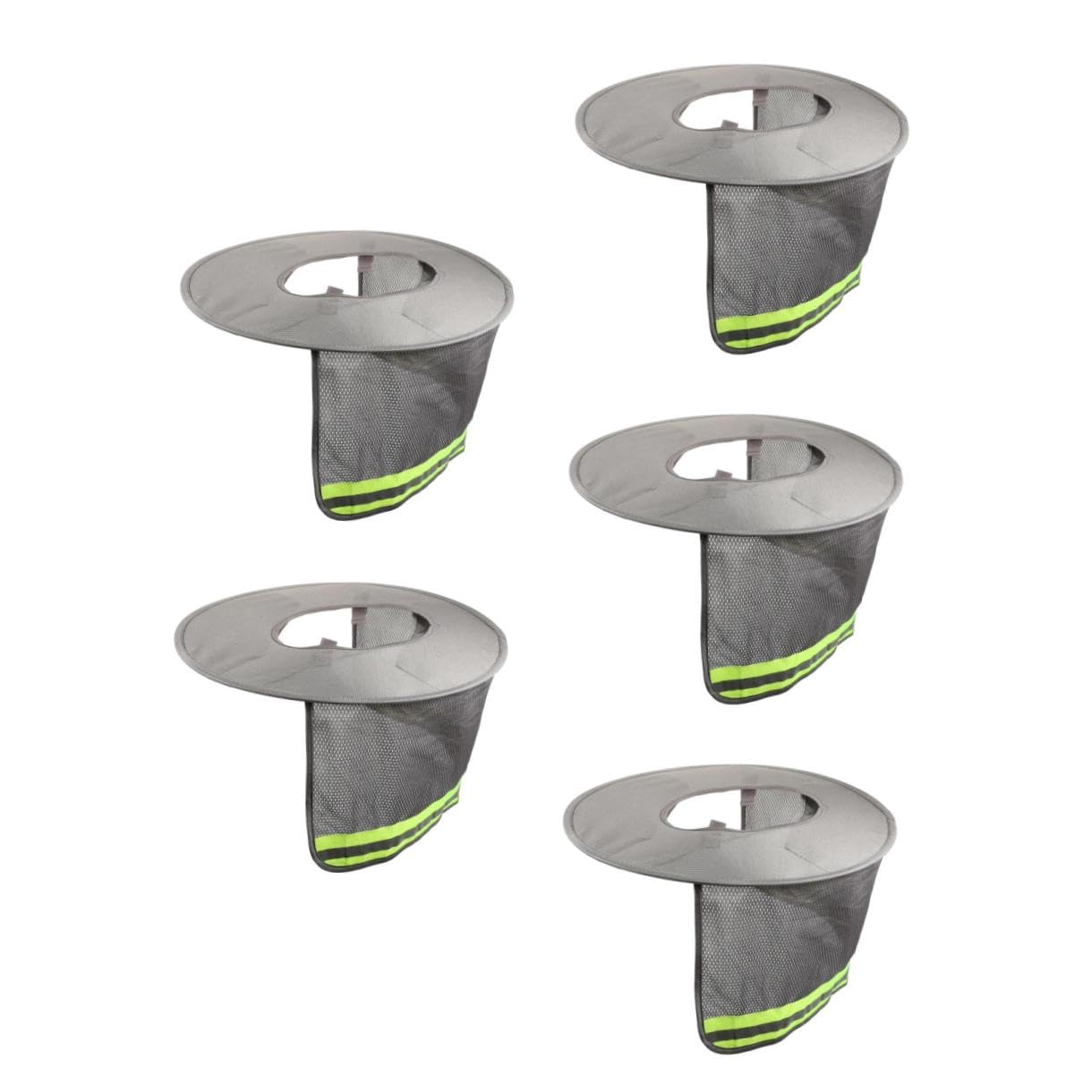 SHINEOFI 5 Stück Atmungsaktive Reflektierende Sonnenschutzblende für Bauhelme Vollständiger Nackenschutz Windabweisend Installieren Langlebiges für Baustellen im Sommer