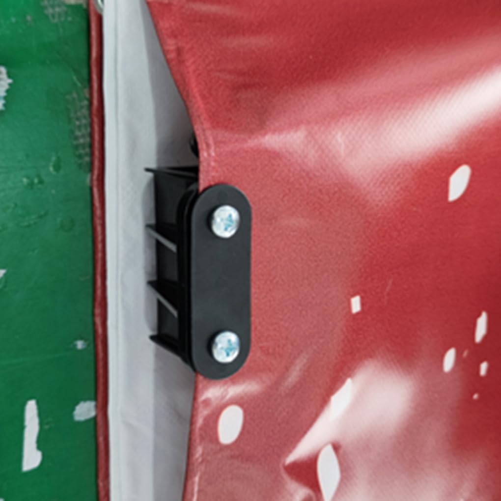 Kit di morsetti e occhielli per l'installazione di striscioni, decorazioni natalizie in plastica per esterni, per porte da garage, 4 pezzi