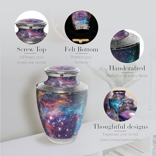 Image of Cosmic Galaxy Cremation Urns for Human Ashes Adult Female Urns for Ashes