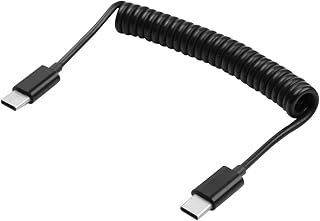 JINLON Phone Charger Cable Charging Line 1m USB-C/Type-C to USB 3.1 Type-C Data & Charging Spring Coiled Cable, For Galaxy S8 & S8 + / LG G6 / Huawei P10 & P10 Plus/Xiaomi Mi 6 & Max 2 and other S