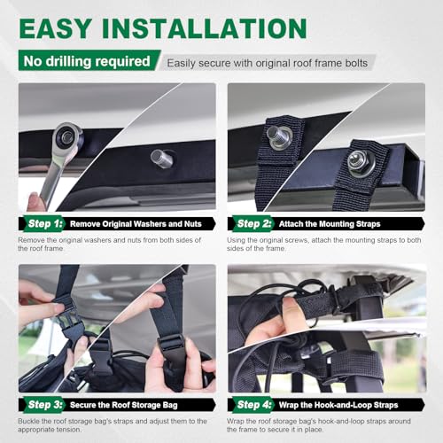 SKYJDM Bolsa de armazenamento aérea para carrinho de golfe, bolsa organizadora de teto de carrinho d