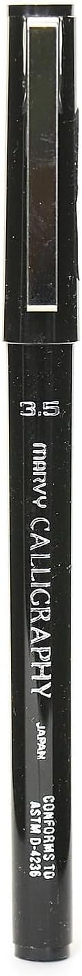 Uchida Marvy 6000 Calligraphy Pens, Medium Nib, Black Ink, 12/Pack (84048-PK12)