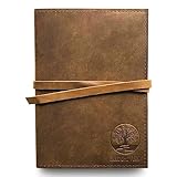 Freedoms Flow Journal A4 11.5 X 8.5 Brown Leather Journal for Men and Women Tree of Life Calligraphy Writing Notes Handmade Recycled Cotton Paper 200 Luxurious Blank Pages Refillable Gift Boxed