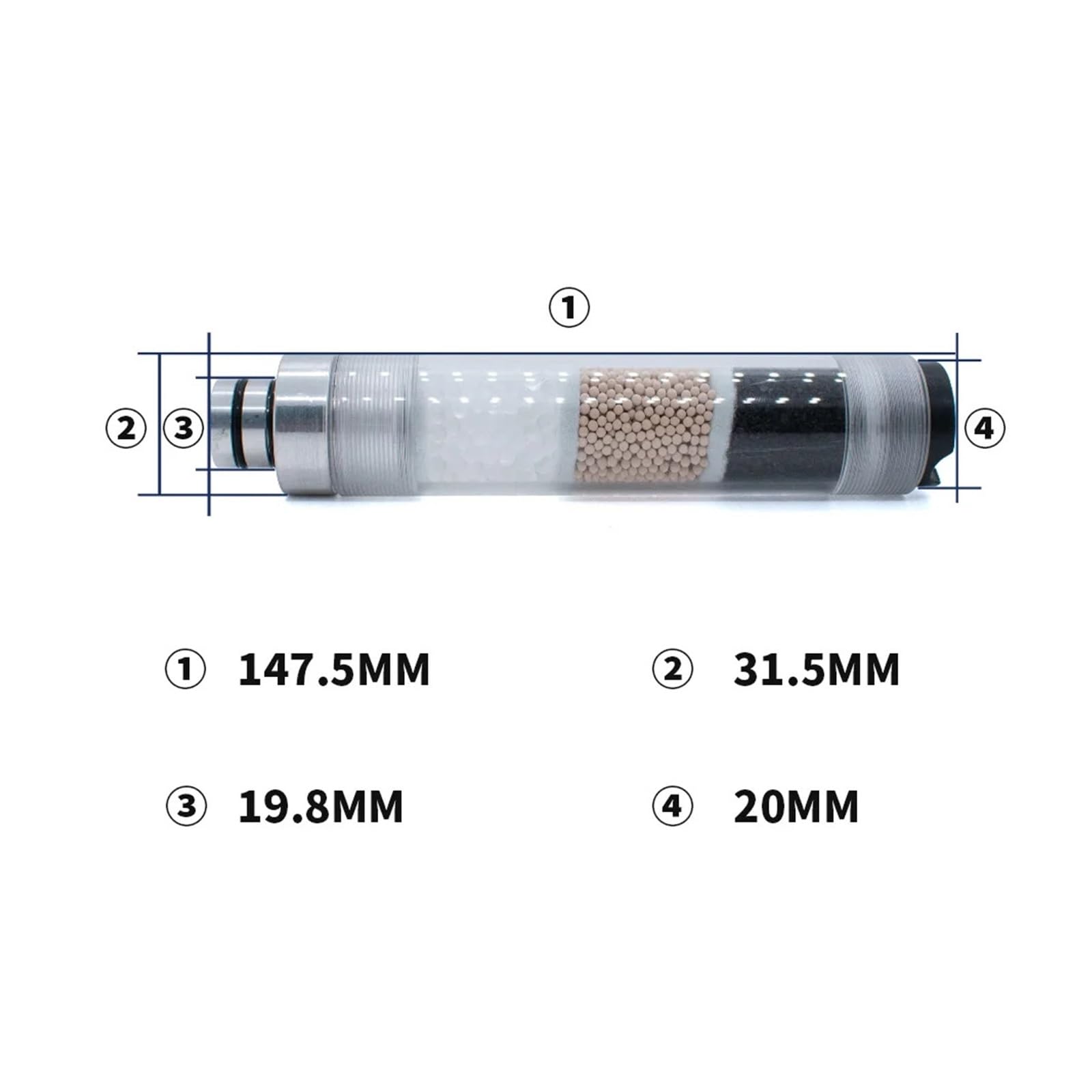 4500Psi 300Bar 30Mpa PCP kompresor powietrza separator oleju i wody rura filtrująca wysokociśnieniowy element zanurzalny (sito molekularne)