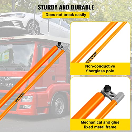 image for VEVOR Load Height Measuring Stick, 20' Sturdy Fiberglass Truck Height 
