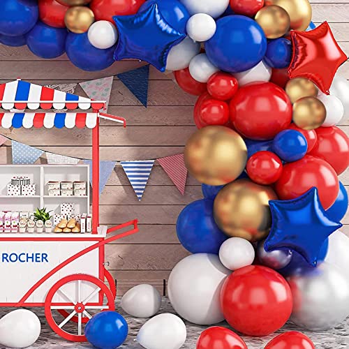 Image of CANREVEL Red Balloons - 100pcs 5 /10 /12 /18 Inch Latex Balloons Garland Arch Kit for Christmas Birthday Party Wedding Valentines Day Baby Shower Party Decoration