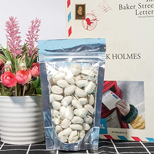 Sumdirect Reusable Aluminium Foil Zip Lock Stand Up Food Pouches Bags With Notch For Food Storage 4.7X 7 Inches, 7.6Oz, Pack Of 50 #TOP5