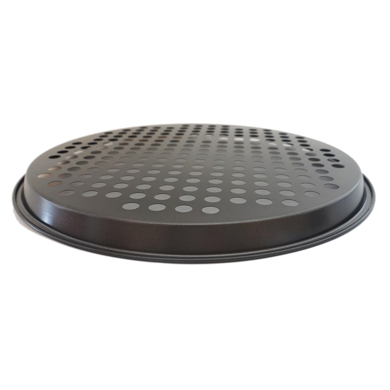 Paquete de 2 sartenes para pizza con agujeros, bandeja de pizza para horno, sartenes perforadas de acero al carbono, molde redondo antiadherente para pizza congelada y casera, cocina casera, 9