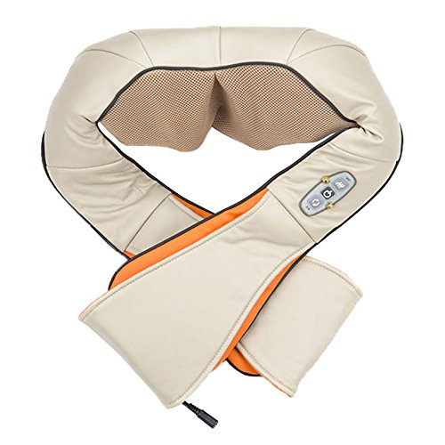 Preisvergleich Produktbild wolketon Nackenmassagegerät Wärmefunktion Shiatsu Massagegerät 3D-Rotation Infrarotwärme Nackenmassage 2 Drehrichtungen mit Autoadapter Nacken Schultermassage