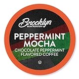 Brooklyn Beans Peppermint Mocha Coffee Pods for Keurig K-Cup Brewers, 40 Count Single-Serve Pods, Flavor Enhanced Minty Chocolate Coffee