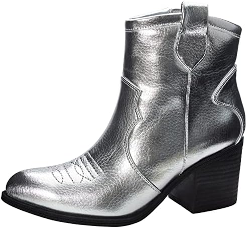 Dirty Laundry Women's Unite Silver Metallic Western Boot, M 10 US