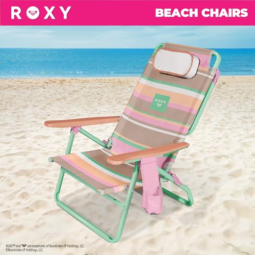 image for Roxy Beach Chair – Lounge Chair Outdoor, Lightweight Folding Chair w