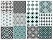 BRIKETO Menta Decorative Tile Stickers Set 12 Units 6x6 inches. Peel & Stick Adhesive Vinyl Tiles. Backsplash. Staircase. Home Decor. Furniture Decor.