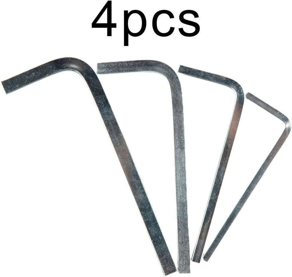 L Shape Square Head Set 4Pcs, 4 Point Square Key Tightening Screws, Chromium Vanadium Steel Tools Kit 3mm 4mm 5mm 6mm