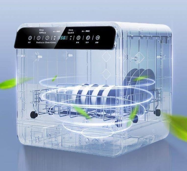 Lavavajillas de encimera de 4 plazas, lavavajillas Compacto Integrado Delgado con fácil instalación, lavavajillas automático portátil for Cocina pequeña doméstica