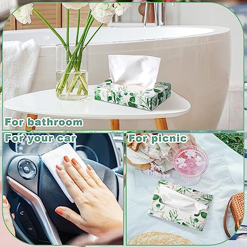 Image of Yinder 24 Pcs Small Tissue Cube Box Bulk for Car 960 Sheets, Leaf