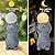 Solar Garden Decor Cat Moon Outdoor Statue and Figurine Lights, Outdoor Patio Sculpture Decor LED Light Gifts for Mom or Daughter, Garden Statues Birthday Gifts for Women Home and Yard with Solar Lamp