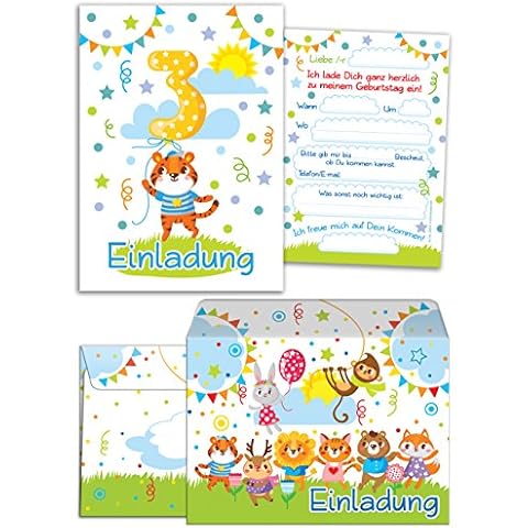 Tarjetas de invitación para 3º cumpleaños infantil Cover