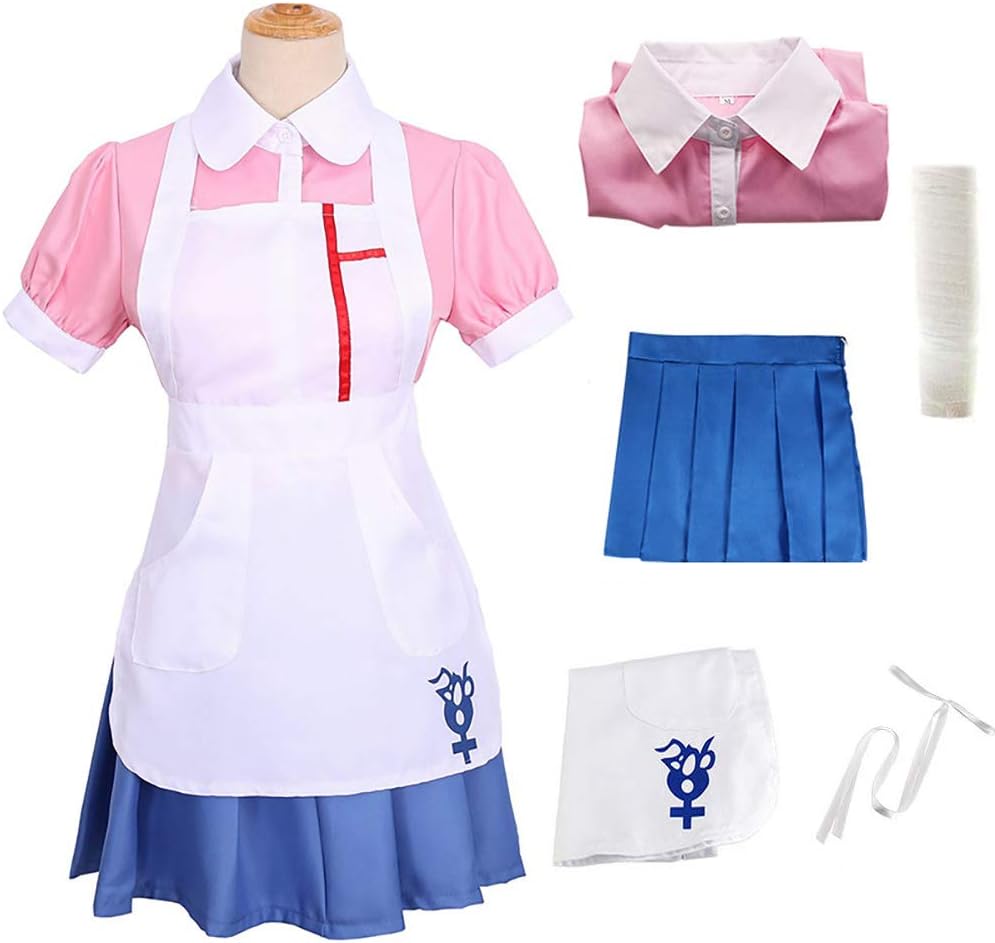 Cosplay Costume Cosplay Dress Nurse Maid Outfit with Arm Leg Sleeve Breastpin for Women