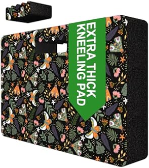 Extra Thick Kneeling Pad — Heavy Duty, Extra Large Foam Kneeler Mat for Gardening, Water & Dirt Resistant, Lightweight, Butterfly