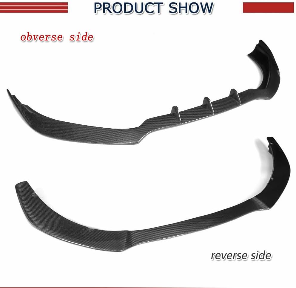 S5 Carbon Fiber Front Bumper Lip Fits for Audi S5 B8 2-Door 2013-2017 Front Bumper Lower Lip Chin Spoiler Valance Protector Factory Outlet(B Style)