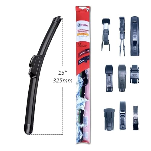 Escobilla Limpiaparabrisas con Ajustes Universales Flexible Caspo (1 Unidad) Tamaño: (13" | 32.5cm) Cover