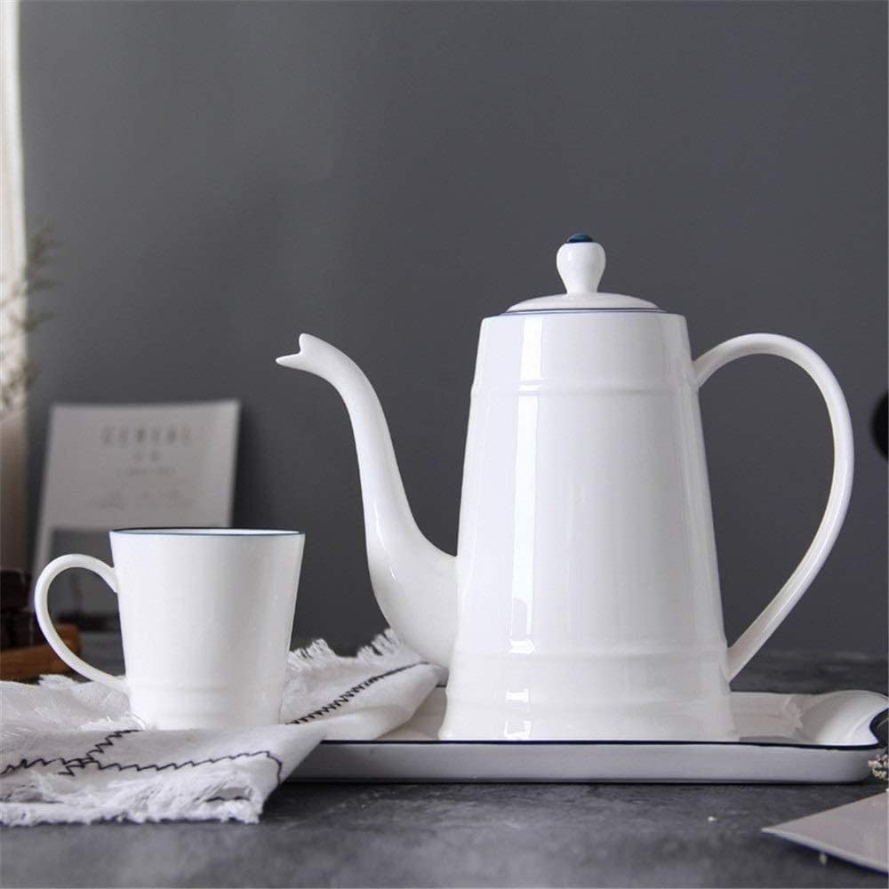 Zestaw Do Herbaty Ceramiczny Zestaw Filiżanek Do Herbaty Z Tacą Na Herbatę Kreatywny Ceramicznych Kawy Prosty Nordycki Domu Akcesoria Kuchenne(6 Pieces)