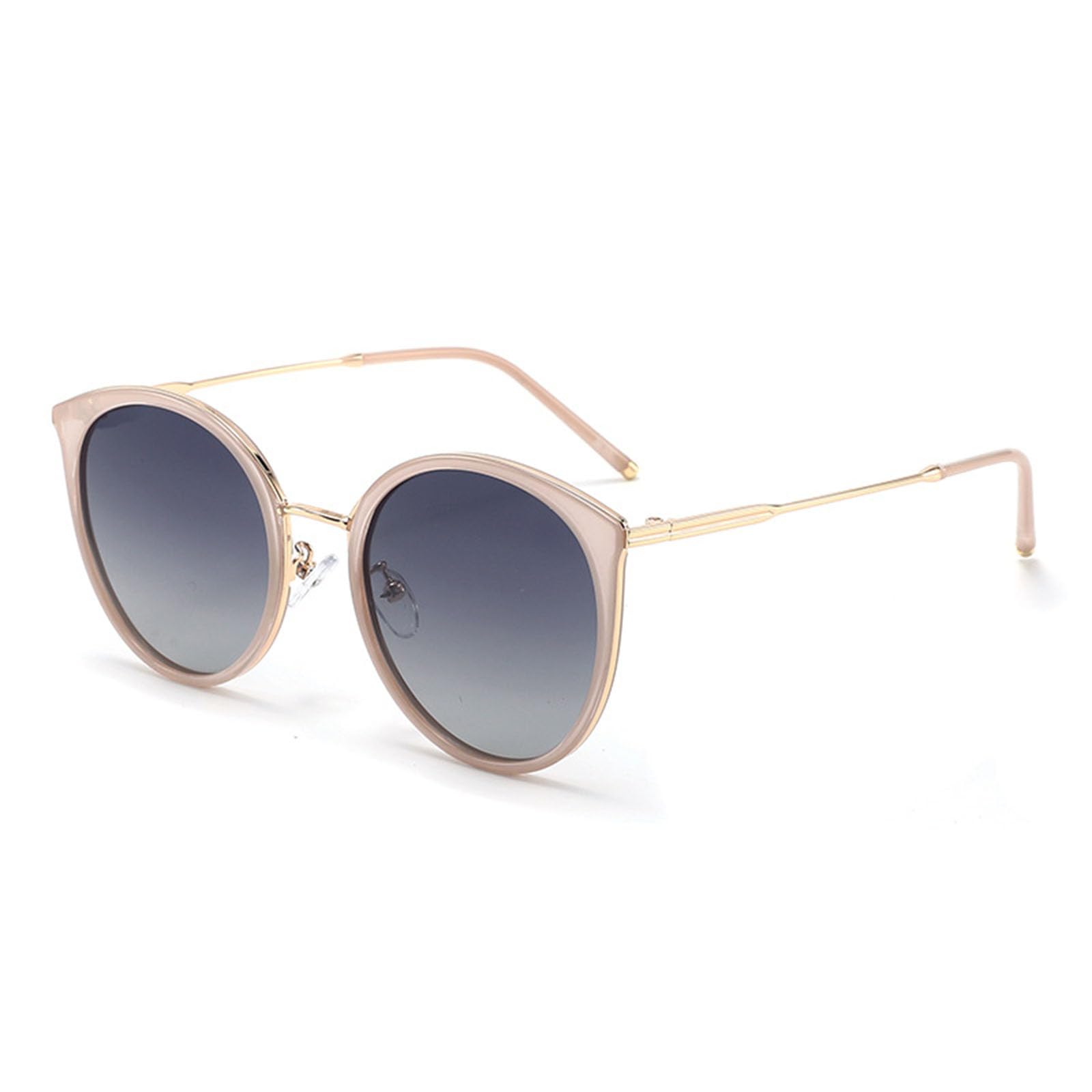 Aiulolam Women's Cat-eye Polarized Sunglasses Fashion TR+metal Full Frame UV400 Suitable for Travel, Cycling, Driving B,1