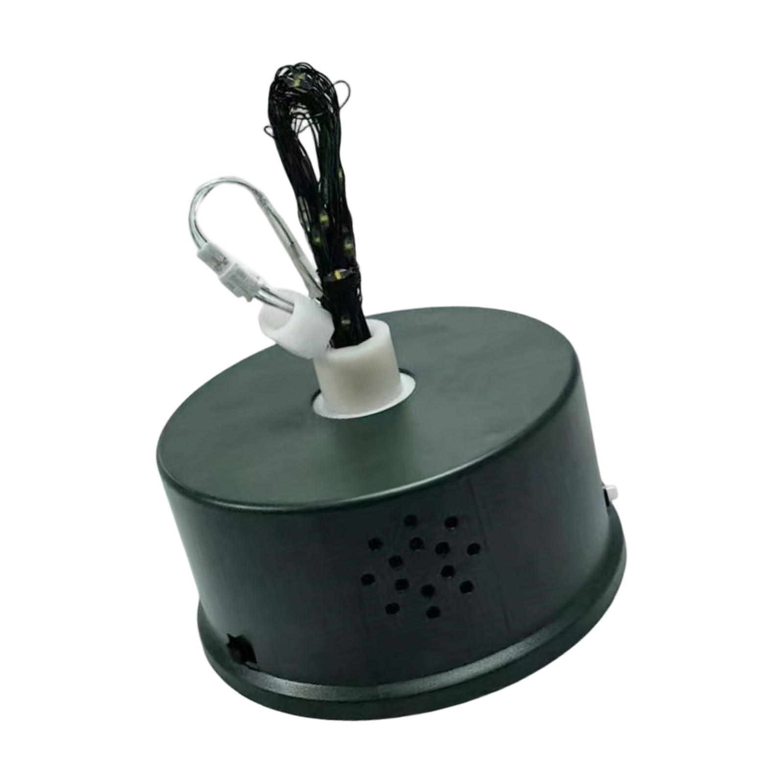 Soporte para árbol de Navidad con luces LED y base de exhibición giratoria, luz cálida, acento festivo con temporizador musical para exhibición de árboles pequeños y fiestas, base navideña pequeña,