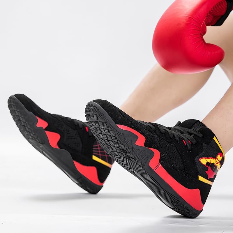 Boxing Shoes for Men Women Wrestling & Weightlifting Shoes for Powerlifting, Breathable Lightweight Training for Men, Youth