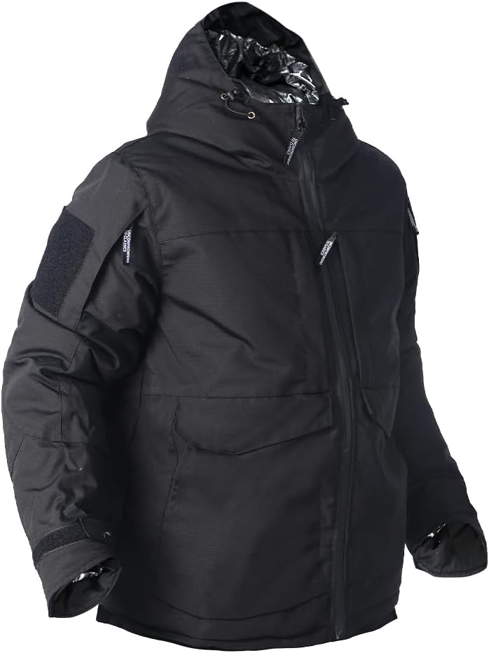 Men's Snow Ski Jacket Camo Tactical Warm Jacket Waterproof Hooded Coat Windproof Winter Parka with 9 Pockets