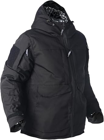 Mens Snow Ski Jacket Camo Tactical Warm Jacket Waterproof Hooded Coat Windproof Winter Parka with 9 Pockets
