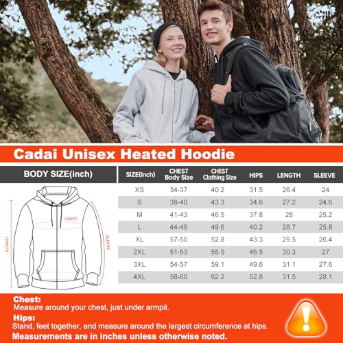 Cadai Heated Hoodie For Men And Women With 7.4V Battery Pack thumb #5