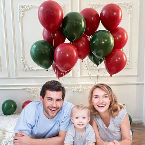 75pcs Christmas Balloons Red Green White Metallic Gold Confetti 12 Inch Latex Balloons for Christmas Birthday Party Decorations - Image 6