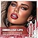 Easilydays Glitter Liquid Lip Gloss, Diamond Shimmer Lipstick, Metallic Matte Lipstick High Pigment Waterproof Long Lasting Lip Glaze, Sparkling Glossy Liquid Lipstick Lip Gloss for Women (#08)