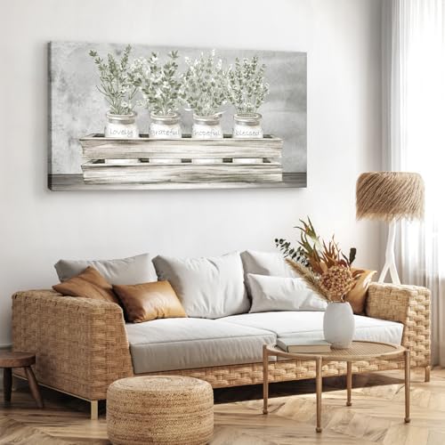 YYYYHPP YP2775 Bouquets Lovely Grateful Hopeful Blessed Sentiment, Gallery Wrapped Canvas,Inspirational Bible Verse Wall Art for Living Room Bedroom and Home Family Wall Decor by YYYYHPP - Used condition - Image 4