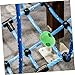Kisangel 6Pcs Green Abs Plastic Climbing Net Buckles - Children's Climbing Rope Connectors for Indoor/Outdoor Use - 2.55X1.18X1.18In